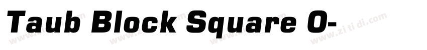 Taub Block Square 0字体转换